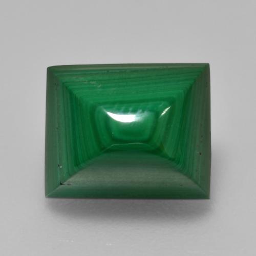 Malaquita verde natural 4,89ct, baguete, opaco