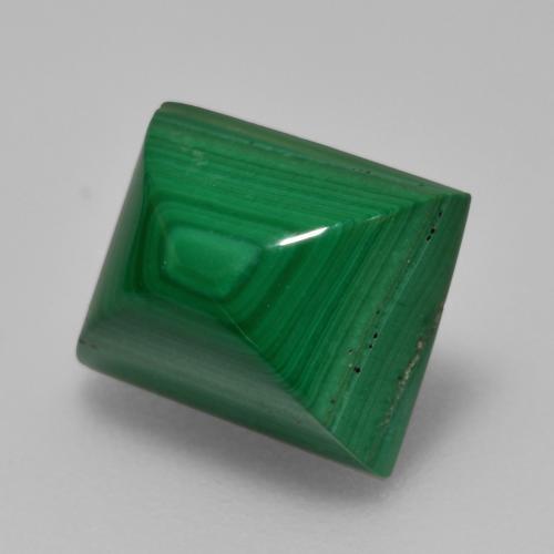 Malaquita verde natural 4,89ct, baguete, opaco
