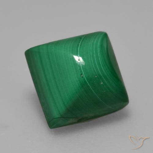 Malaquita Verde médio Natural 5.85ct, Quadrado, Opaco