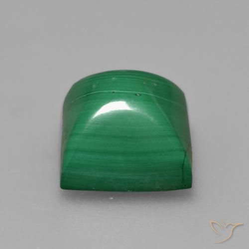 Malaquita Verde médio Natural 5.85ct, Quadrado, Opaco