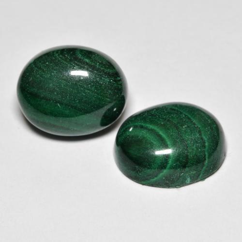Pedras preciosas de malaquita verde natural de 13,95 ct, corte oval, opaco