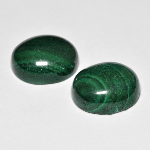 Pedras preciosas de malaquita verde natural de 13,95 ct, corte oval, opaco