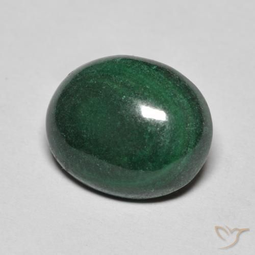 5.60ct Natural Verde médio Malaquita, oval, Opaco