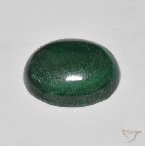 Malaquita Verde médio Natural 5.60ct, oval, Opaco