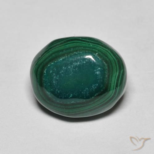6.69ct Natural verde pinho Malaquita, oval, Opaco