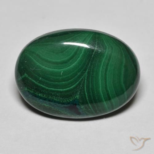 11.40ct Natural Verde Malaquita, oval, Opaco