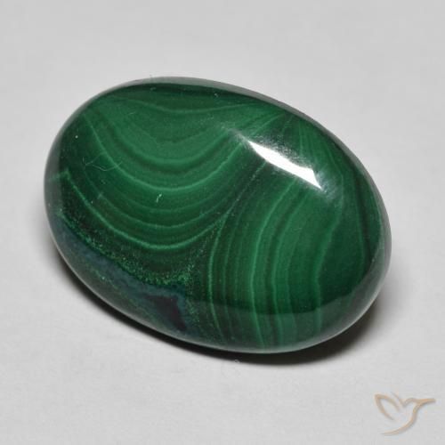 Malaquita Verde Natural 11.40ct, oval, Opaco