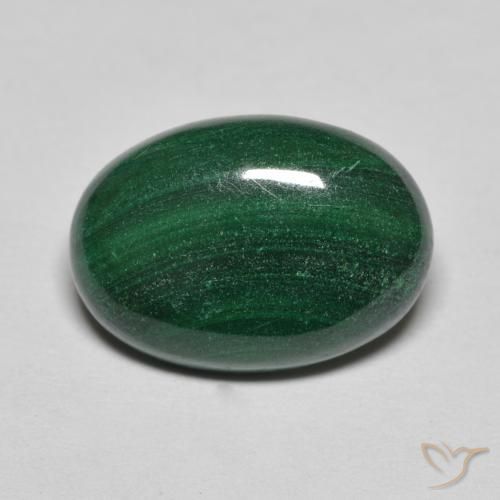 6.61ct Natural verde pinho Malaquita, oval, Opaco