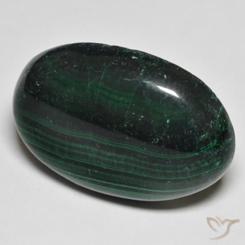 Malaquita Verde escuro Natural 30.12ct, oval, Opaco