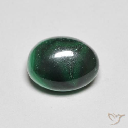 Malaquita Verde Natural 3.10ct, oval, Opaco