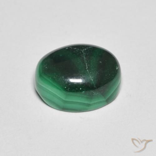 Malaquita Verde Natural 3.10ct, oval, Opaco