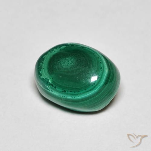 Malaquita Verde Natural 2.72ct, oval, Opaco