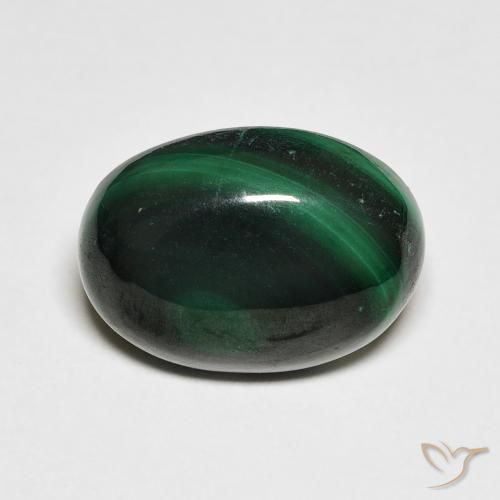 7.10ct Natural Verde floresta Malaquita, oval, Opaco