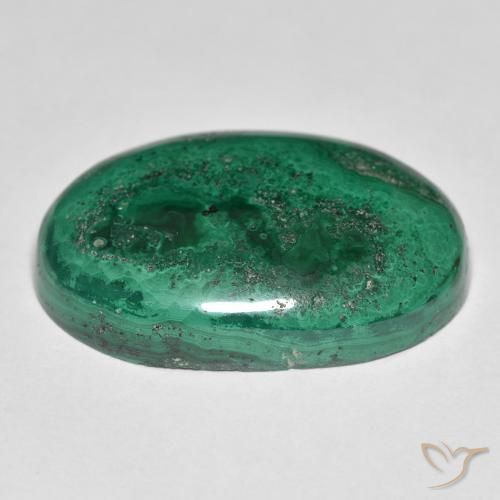 Malaquita Verde Natural 29.33ct, oval, Opaco