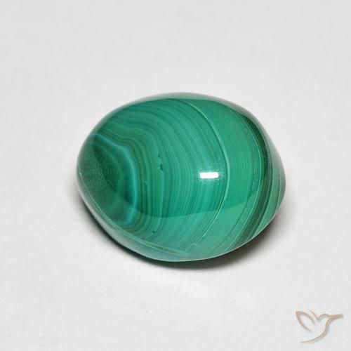 3.34ct Natural Verde Malaquita, oval, Opaco