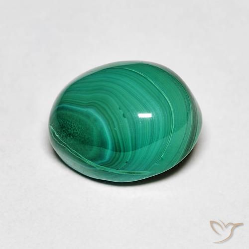Malaquita Verde Natural 3.34ct, oval, Opaco