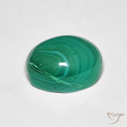 Malaquita Verde Natural 3.34ct, oval, Opaco