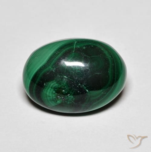 Malaquita Verde Natural 8.37ct, oval, Opaco