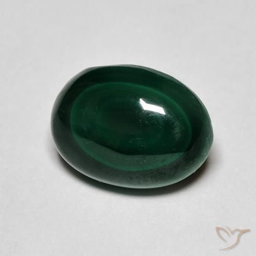 5.64ct Natural Verde escuro Malaquita, oval, Opaco