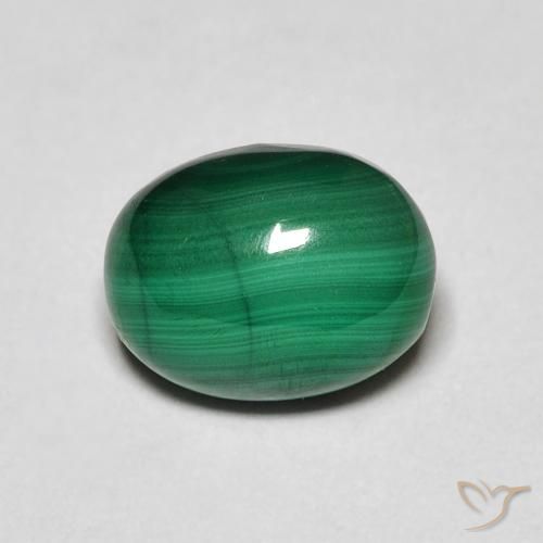 3.26ct Natural Verde médio Malaquita, oval, Opaco