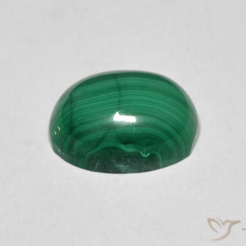 Malaquita Verde médio Natural 3.26ct, oval, Opaco