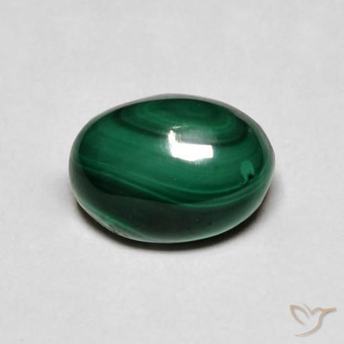 Malaquita Verde médio Natural 2.78ct, oval, Opaco