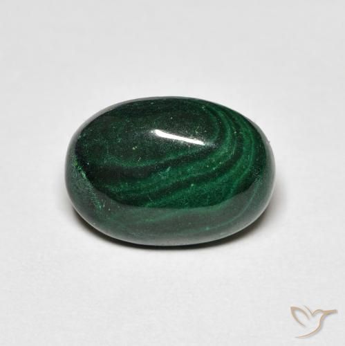 6.69ct Natural Verde Malaquita, oval, Opaco