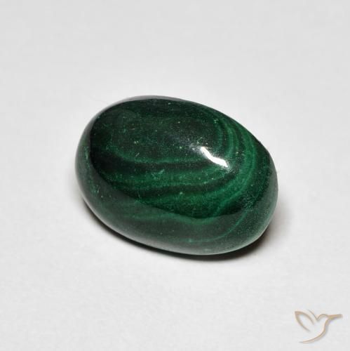 Malaquita Verde Natural 6.69ct, oval, Opaco