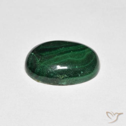 Malaquita Verde Natural 6.69ct, oval, Opaco