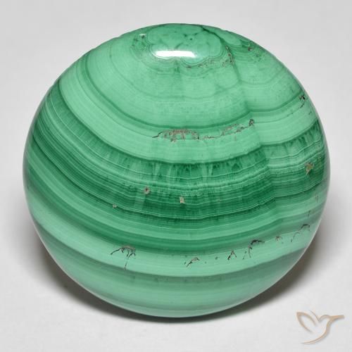30.82ct Natural Verde médio Malaquita, Redondo, Opaco