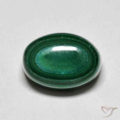 Malaquita Verde Natural 13.80ct, oval, Opaco
