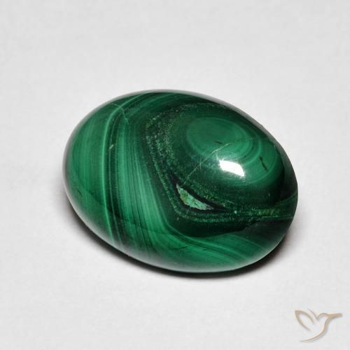 7.31ct Natural Verde Malaquita, oval, Opaco
