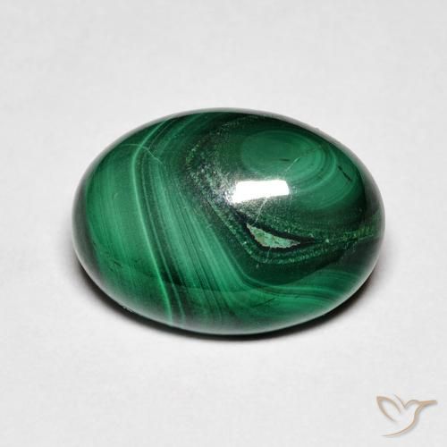 Malaquita Verde Natural 7.31ct, oval, Opaco