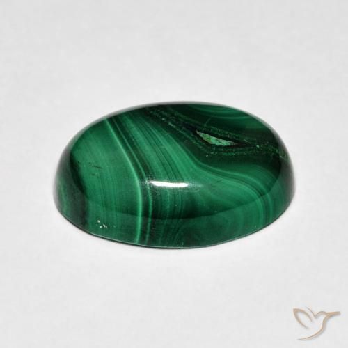 Malaquita Verde Natural 7.31ct, oval, Opaco