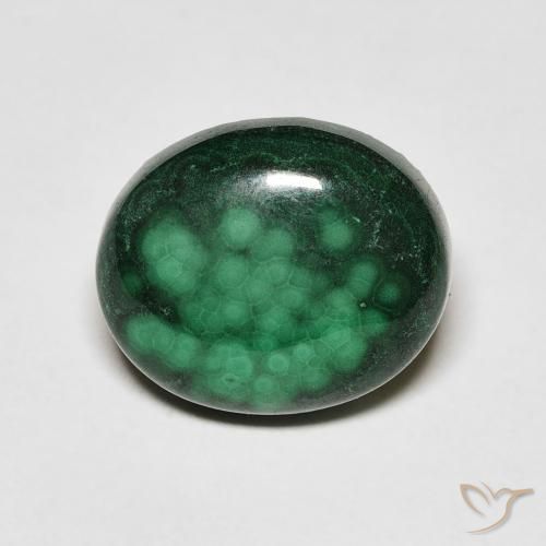 5.88ct Natural verde pinho Malaquita, oval, Opaco
