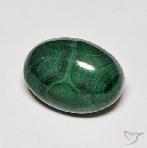 Malaquita Verde médio Natural 8.47ct, oval, Opaco