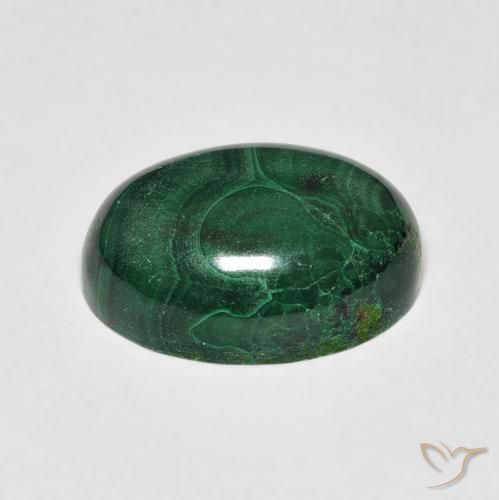 Malaquita Verde médio Natural 8.47ct, oval, Opaco