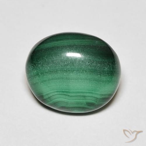 6.20ct Natural Verde médio Malaquita, oval, Opaco
