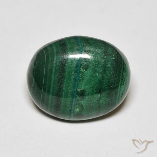5.65ct Natural Verde médio Malaquita, oval, Opaco