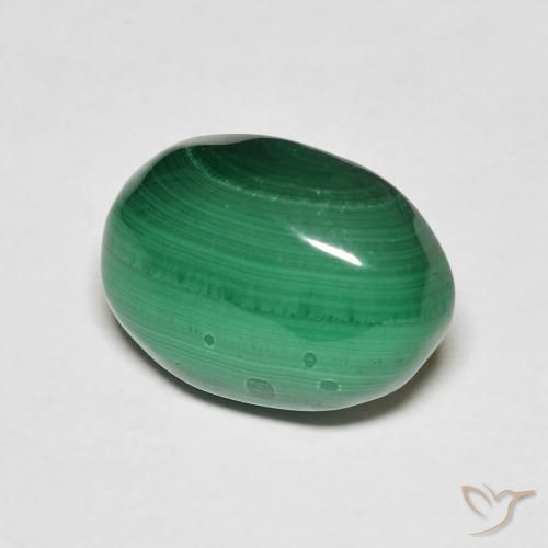 Malaquita Verde Natural 7.62ct, oval, Opaco