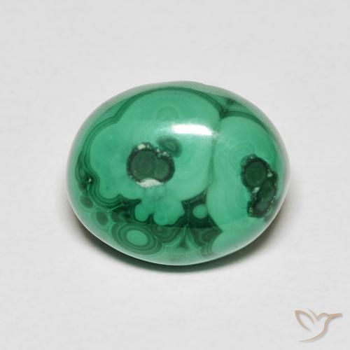 6.76ct Natural Verde médio Malaquita, oval, Opaco