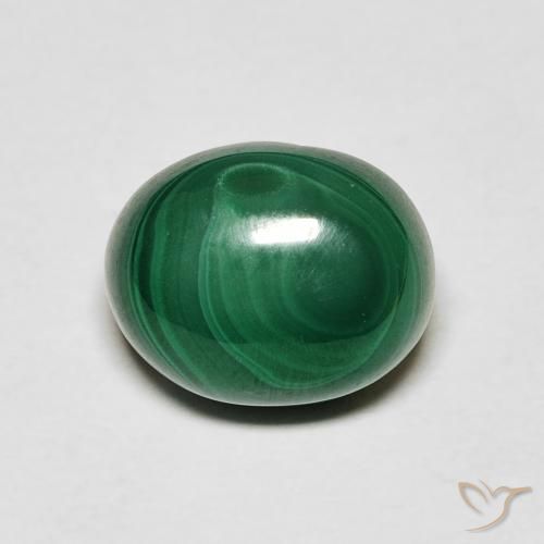 Malaquita Verde Natural 5.31ct, oval, Opaco