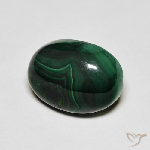 9.88ct Natural Verde Malaquita, oval, Opaco