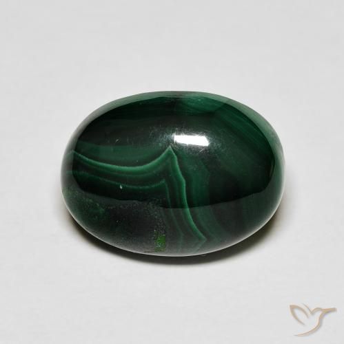 Malaquita Verde Natural 9.88ct, oval, Opaco