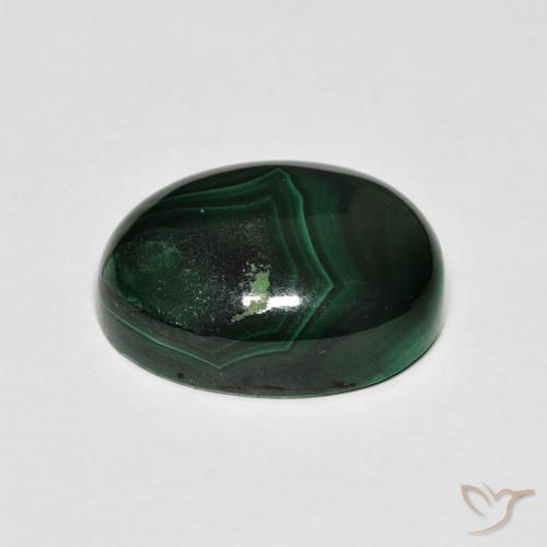 Malaquita Verde Natural 9.88ct, oval, Opaco