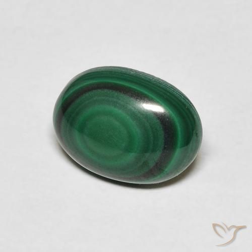 Malaquita Verde escuro Natural 2.60ct, oval, Opaco