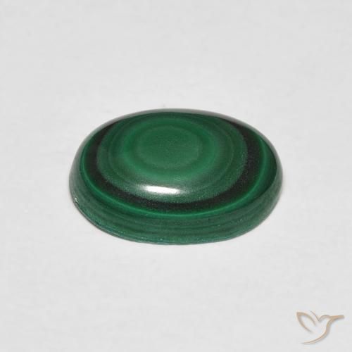 Malaquita Verde escuro Natural 2.60ct, oval, Opaco