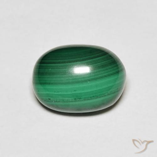 3.44ct Natural Verde escuro Malaquita, oval, Opaco
