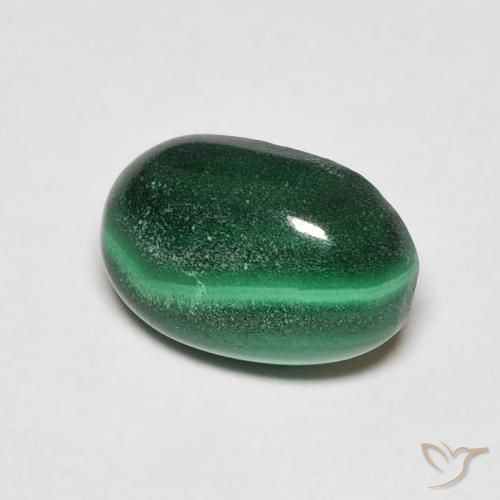 Malaquita Verde escuro Natural 2.27ct, oval, Opaco