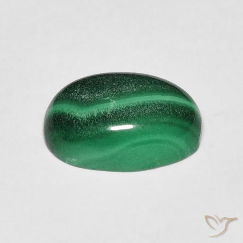 Malaquita Verde escuro Natural 2.27ct, oval, Opaco